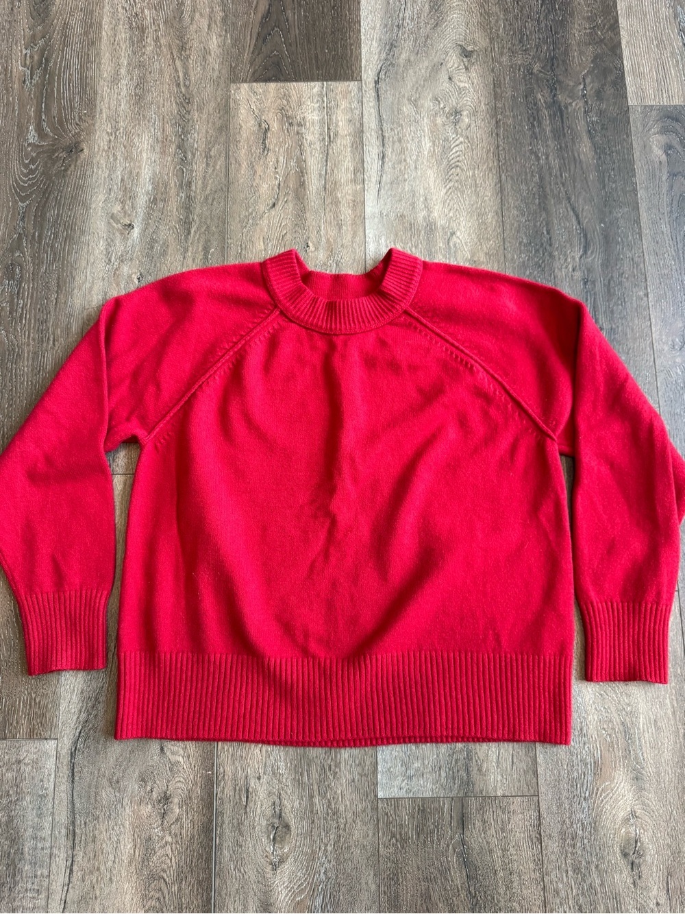 Banana Republic Red Cotton Crewneck Sweater Women’s Size Large